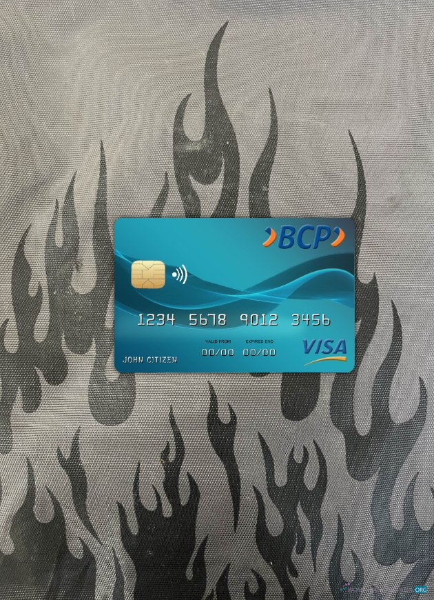 Download Bolivia Credito bank visa card photolook front Photoshop template